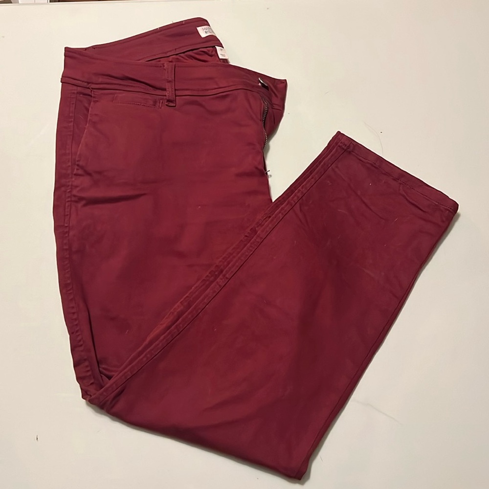 Size 16 maroon pants. Cotton polyester mix.